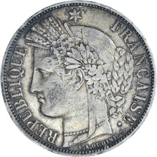 Moneda, Francia, Cérès, 5 Francs, 1850, Strasbourg, MBC, Plata, KM:761.2