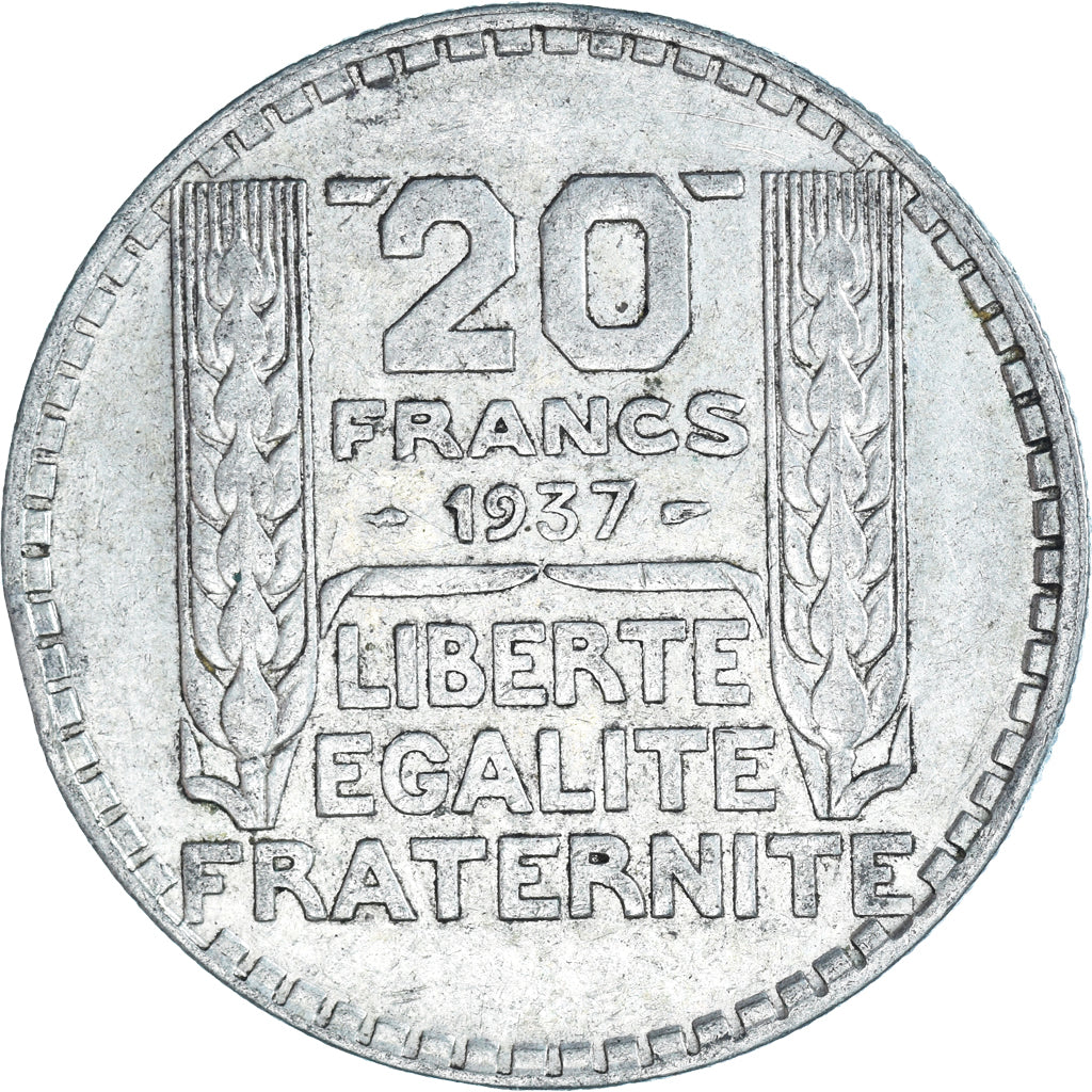 Coin, France, Turin, 20 Francs, 1937, Paris, EF(40-45), Silver, KM:879