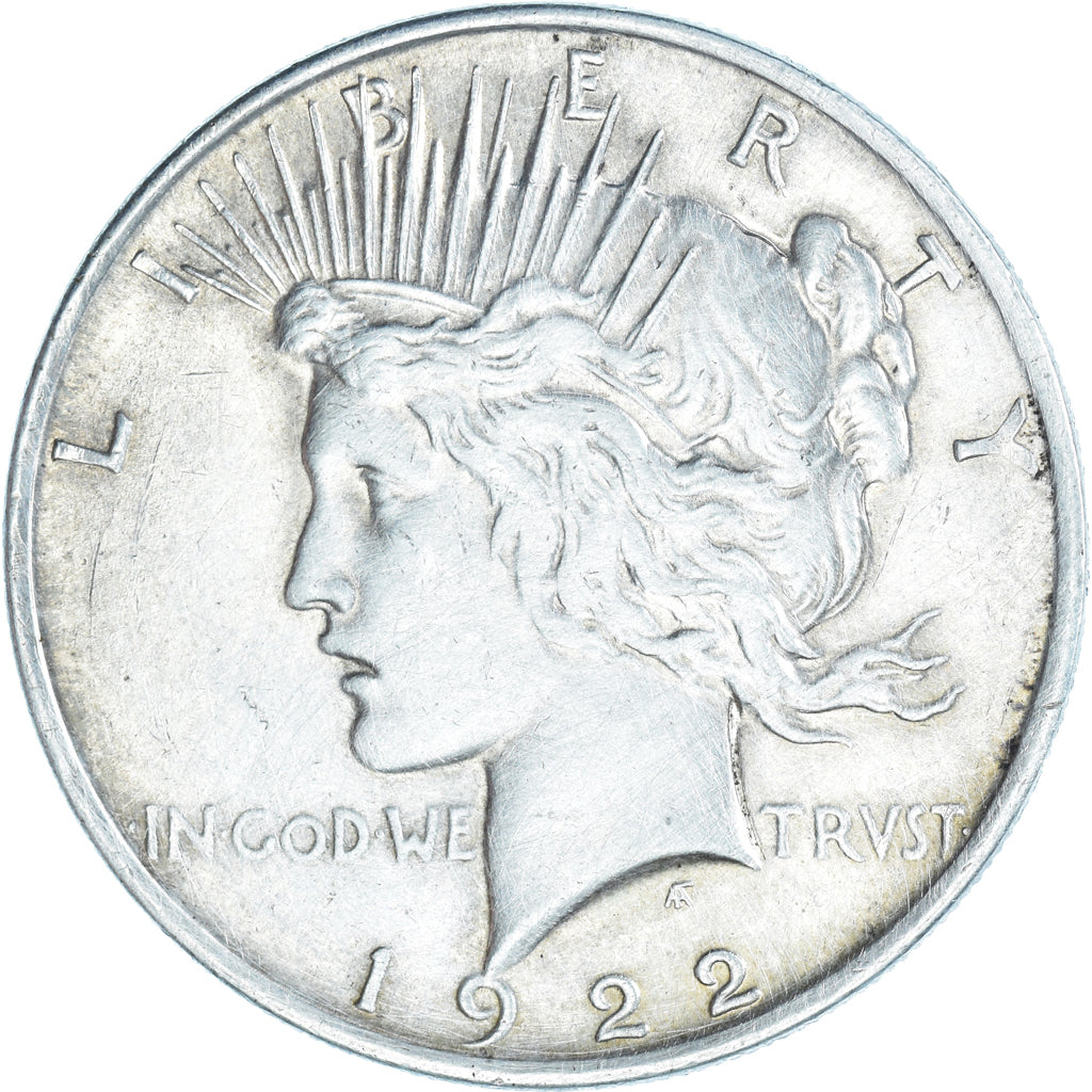 Coin, United States, Peace Dollar, Dollar, 1922, U.S. Mint, Philadelphia