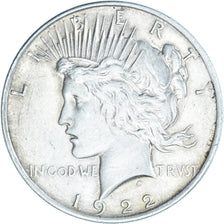 Coin, United States, Peace Dollar, Dollar, 1922, U.S. Mint, Philadelphia