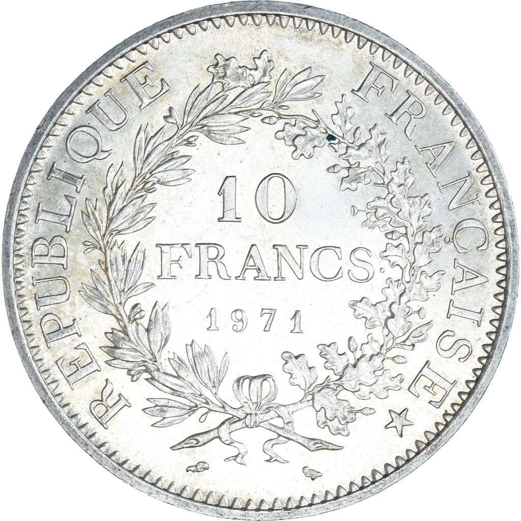 Coin, France, Hercule, 10 Francs, 1971, Paris, MS(60-62), Silver, KM:932