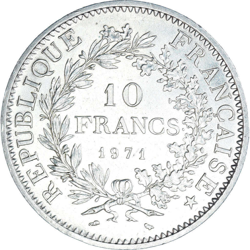 Coin, France, Hercule, 10 Francs, 1971, Paris, MS(60-62), Silver, KM:932