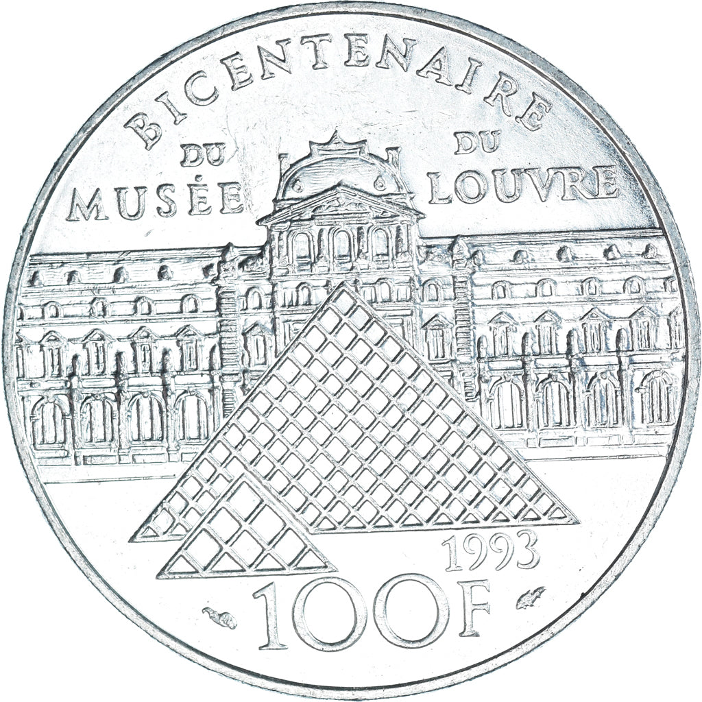 Coin, France, Liberté guidant le peuple, 100 Francs, 1993, MS(60-62), Silver