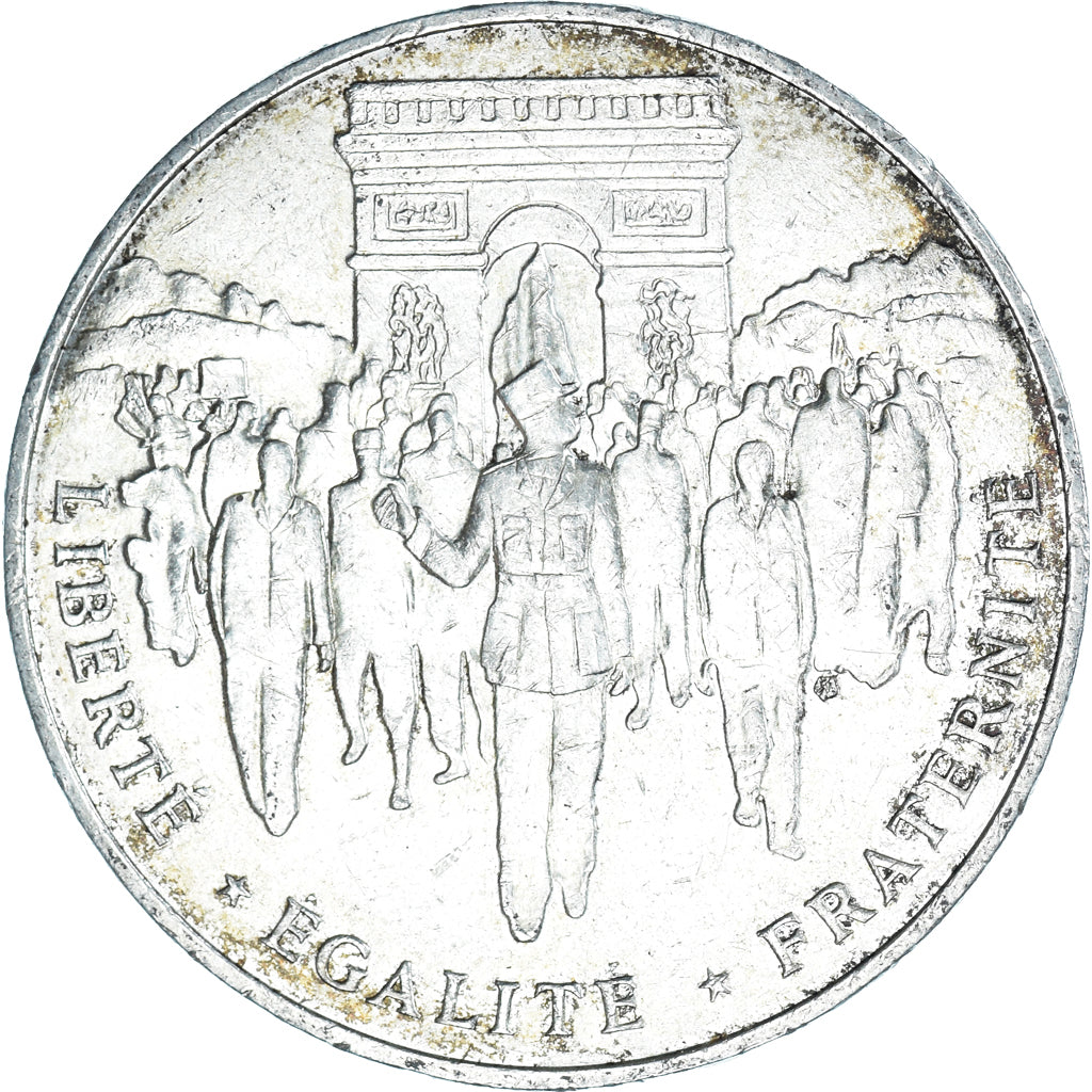 Coin, France, Libération de Paris, 100 Francs, 1994, AU(50-53), Silver