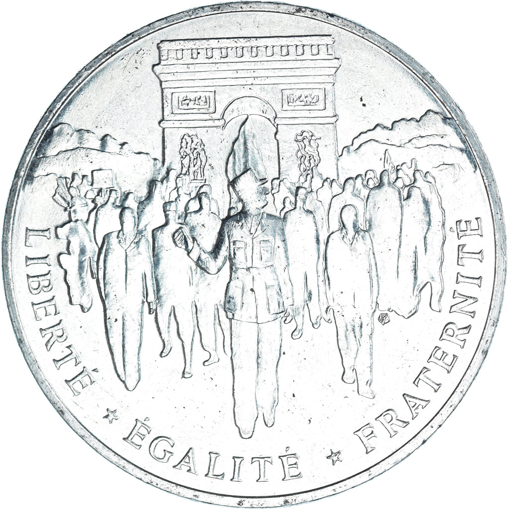 Coin, France, Libération de Paris, 100 Francs, 1994, AU(55-58), Silver