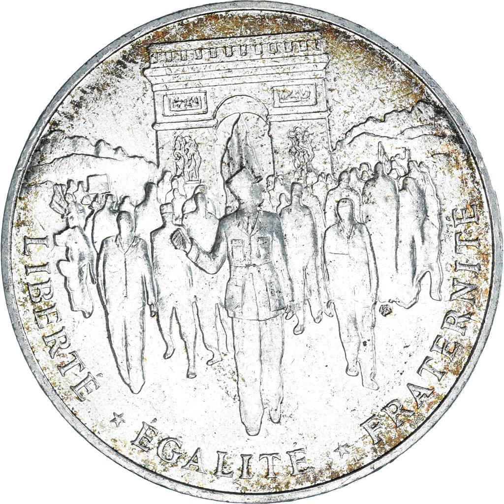 Coin, France, Libération de Paris, 100 Francs, 1994, AU(55-58), Silver