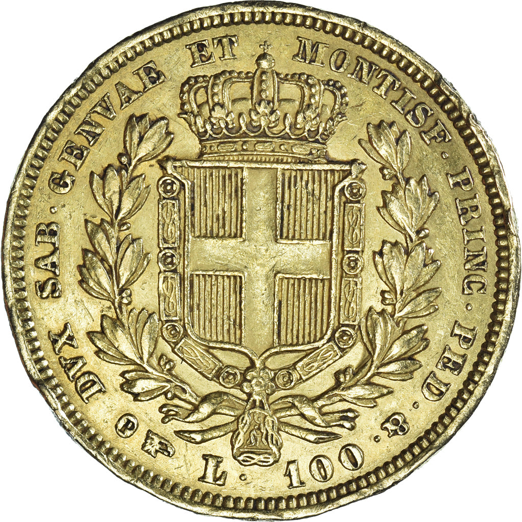 Coin, ITALIAN STATES, SARDINIA, Carlo Alberto, 100 Lire, 1833, Torino