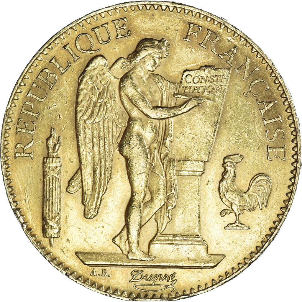 Coin, France, Génie, 100 Francs, 1886, Paris, AU(50-53), Gold, KM:832