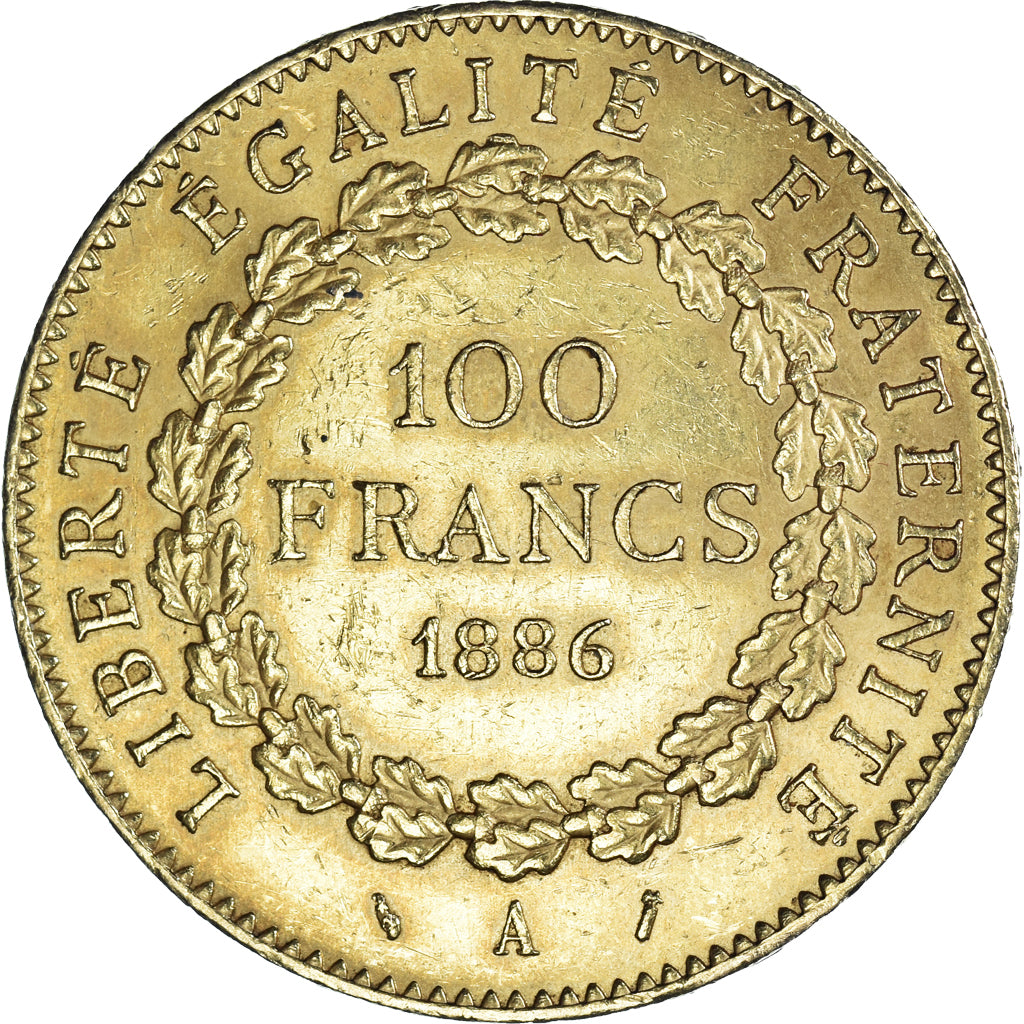 Coin, France, Génie, 100 Francs, 1886, Paris, AU(50-53), Gold, KM:832