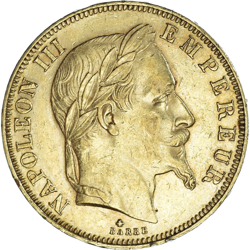 Moeda, França, Napoleon III, 50 Francs, 1862, Paris, AU(50-53), Dourado