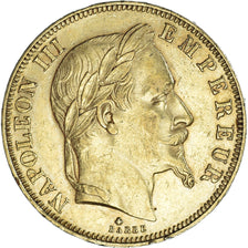 Moeda, França, Napoleon III, 50 Francs, 1862, Paris, AU(50-53), Dourado