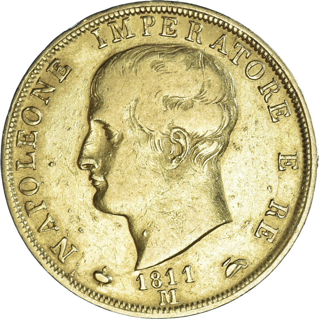 Coin, ITALIAN STATES, KINGDOM OF NAPOLEON, Napoleon I, 40 Lire, 1811, Milan