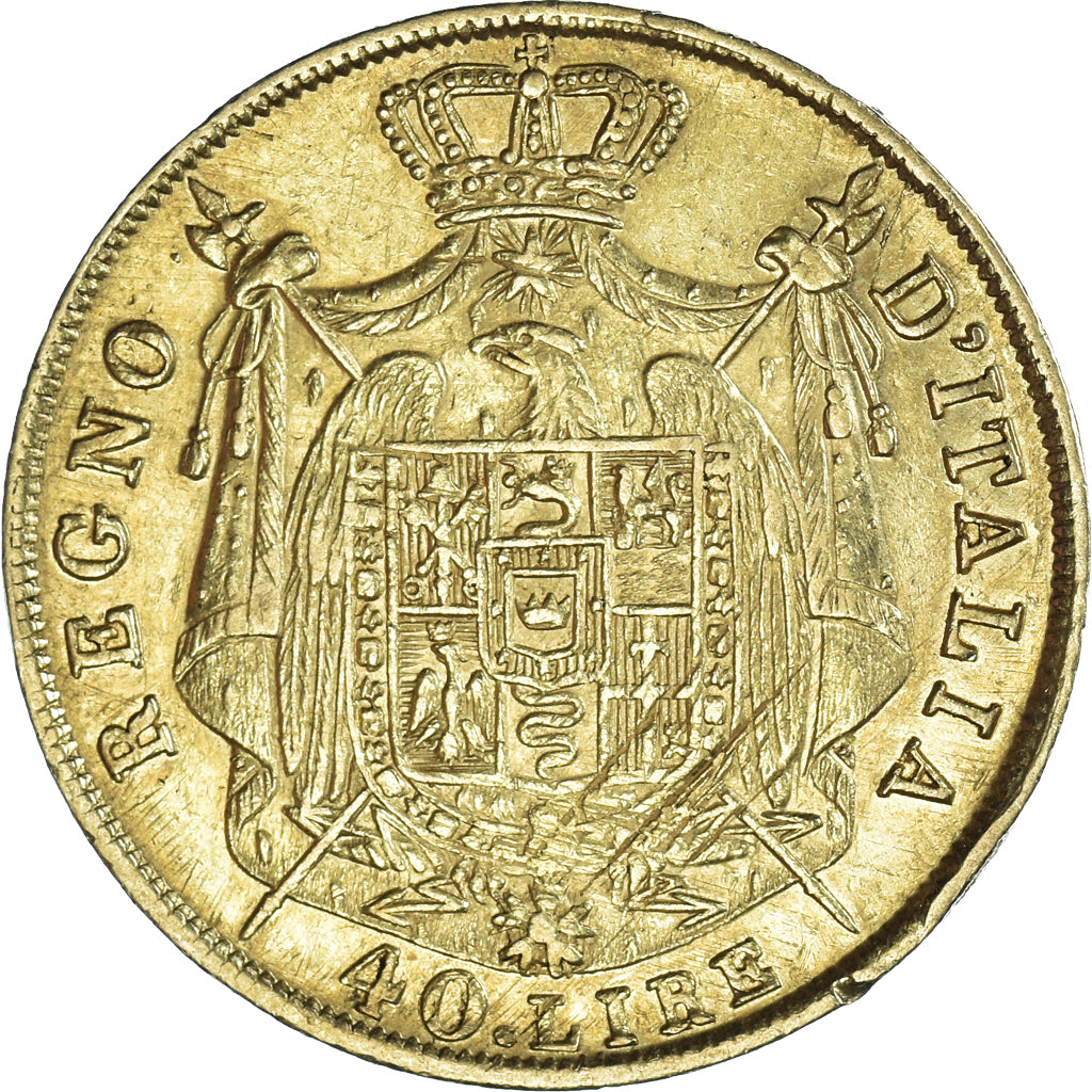 Coin, ITALIAN STATES, KINGDOM OF NAPOLEON, Napoleon I, 40 Lire, 1811, Milan