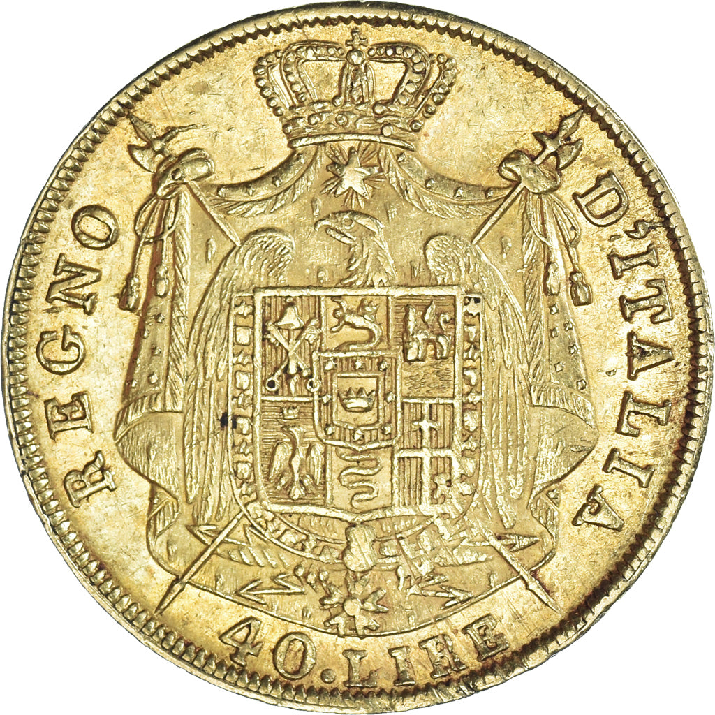 Moneta, STATI ITALIANI, KINGDOM OF NAPOLEON, Napoleon I, 40 Lire, 1812, Milan