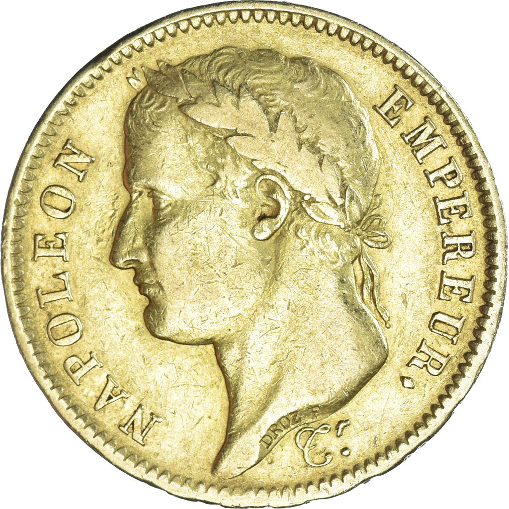 Munten, Frankrijk, Napoléon I, 40 Francs, 1808, La Rochelle, FR+, Goud