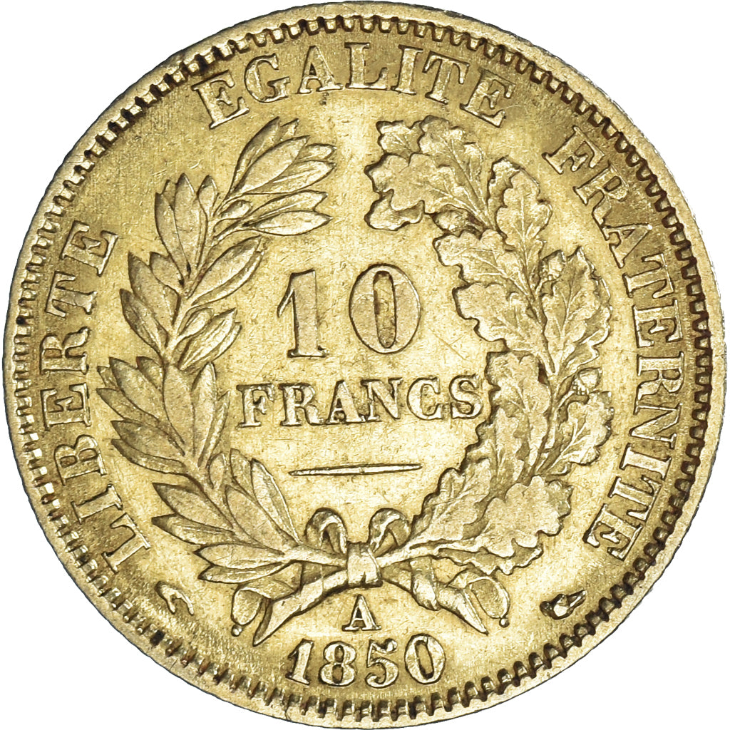 Coin, France, Cérès, 10 Francs, 1850, Paris, EF(40-45), Gold, KM:770