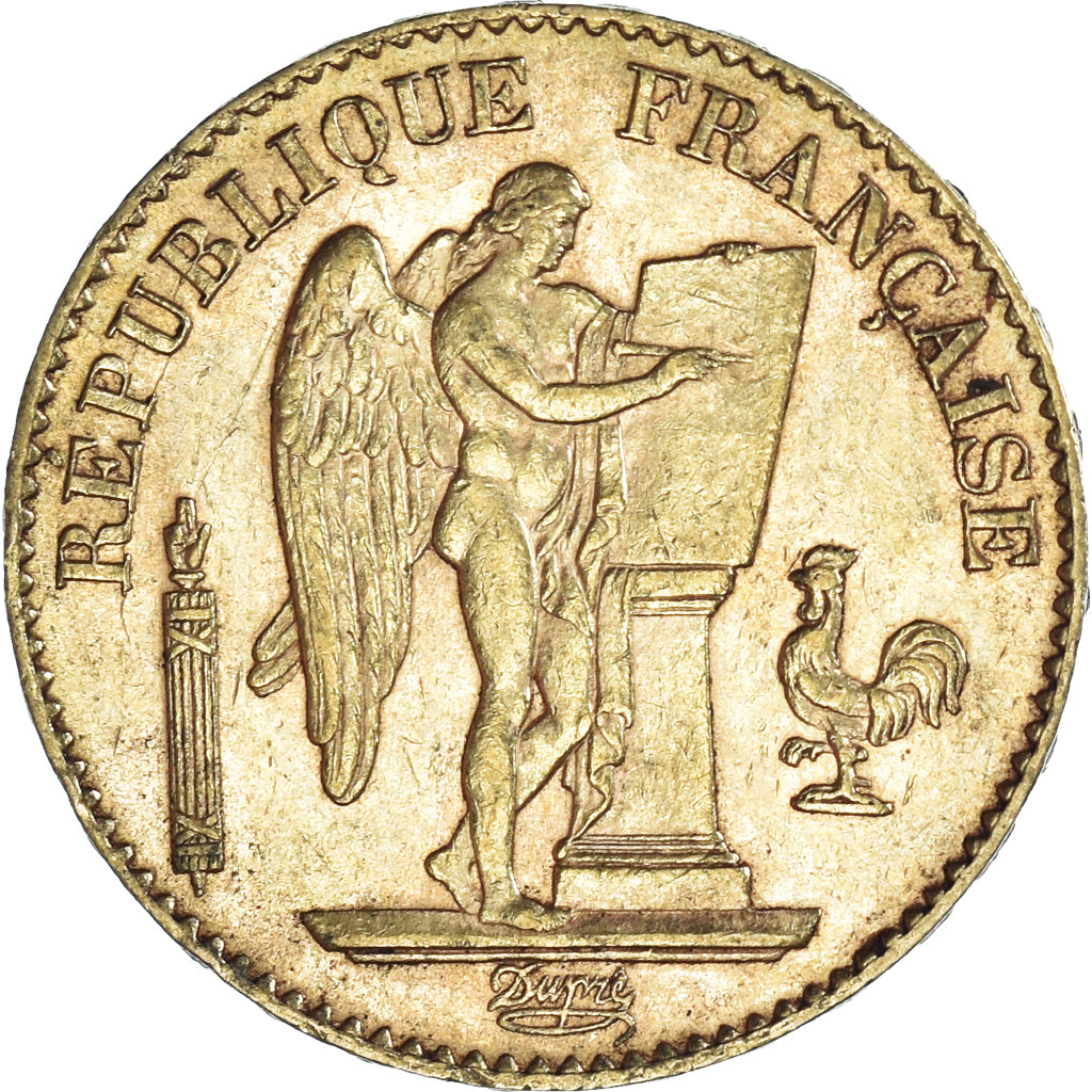 Munten, Frankrijk, Génie, 20 Francs, 1889, Paris, ZF+, Goud, KM:825