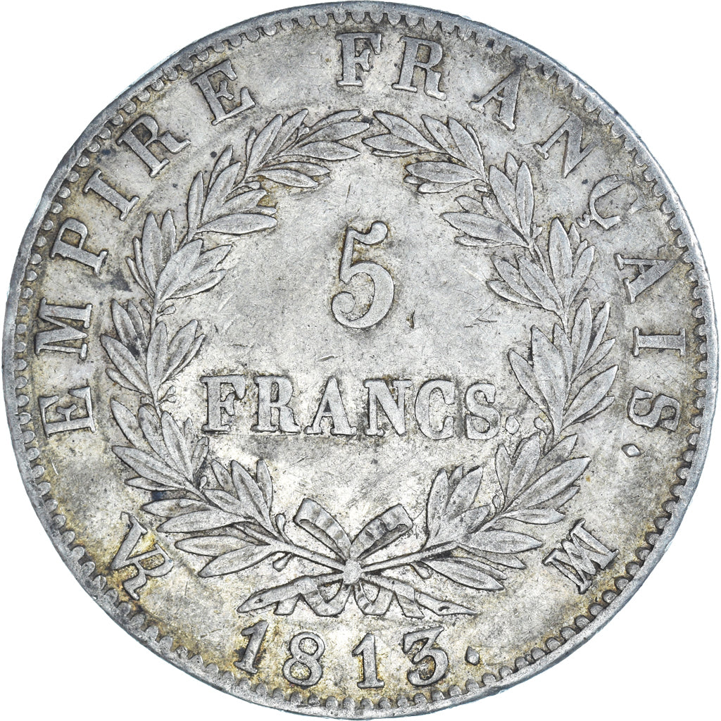 Coin, France, Napoléon I, 5 Francs, 1813, Marseille, VF(30-35), Silver