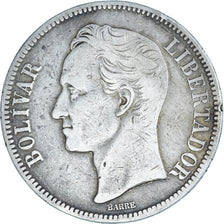 Monnaie, Venezuela, Gram 25, 5 Bolivares, 1935, TB+, Argent, KM:24.2
