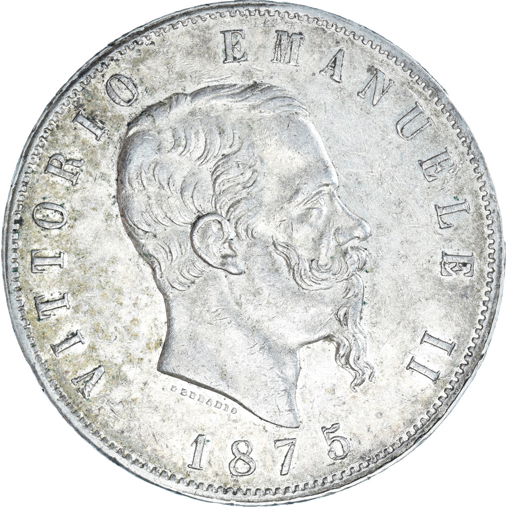 Monnaie, Italie, Vittorio Emanuele II, 5 Lire, 1875, Milan, TTB+, Argent, KM:8.3