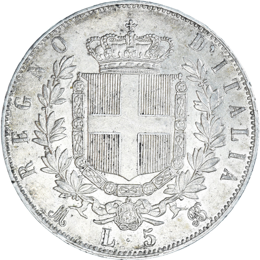 Monnaie, Italie, Vittorio Emanuele II, 5 Lire, 1875, Milan, TTB+, Argent, KM:8.3