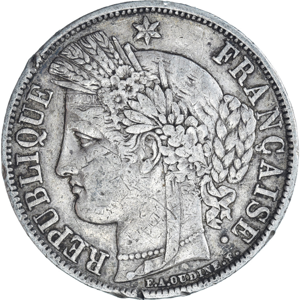 Coin, France, Cérès, 5 Francs, 1851, Paris, VF(30-35), Silver, KM:761.1