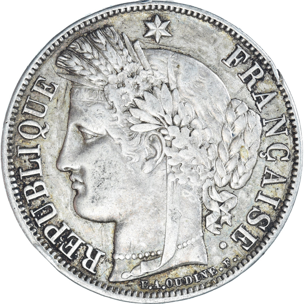 Coin, France, Cérès, 5 Francs, 1851, Paris, EF(40-45), Silver, KM:761.1