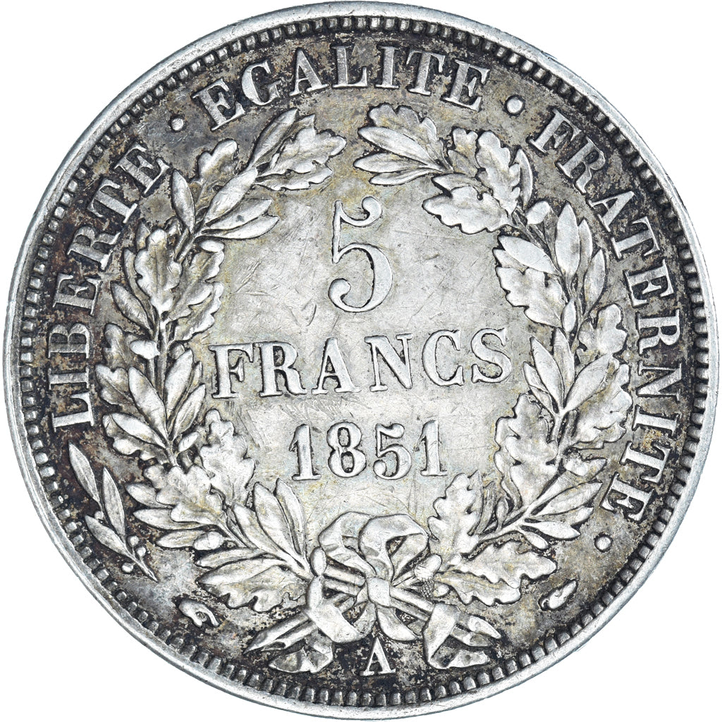 Coin, France, Cérès, 5 Francs, 1851, Paris, EF(40-45), Silver, KM:761.1