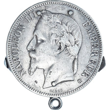 Monnaie, France, Napoléon III, 5 Francs, 1867, Strasbourg, ELOI PERNET, TTB