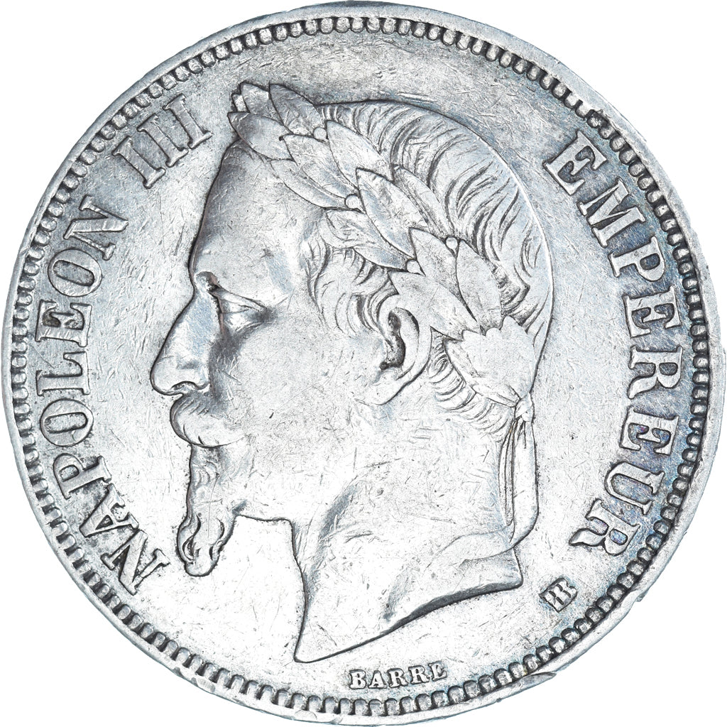 Coin, France, Napoleon III, 5 Francs, 1869, Strasbourg, VF(30-35), Silver
