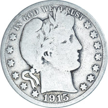 Coin, United States, Barber Half Dollar, Half Dollar, 1915, U.S. Mint, San