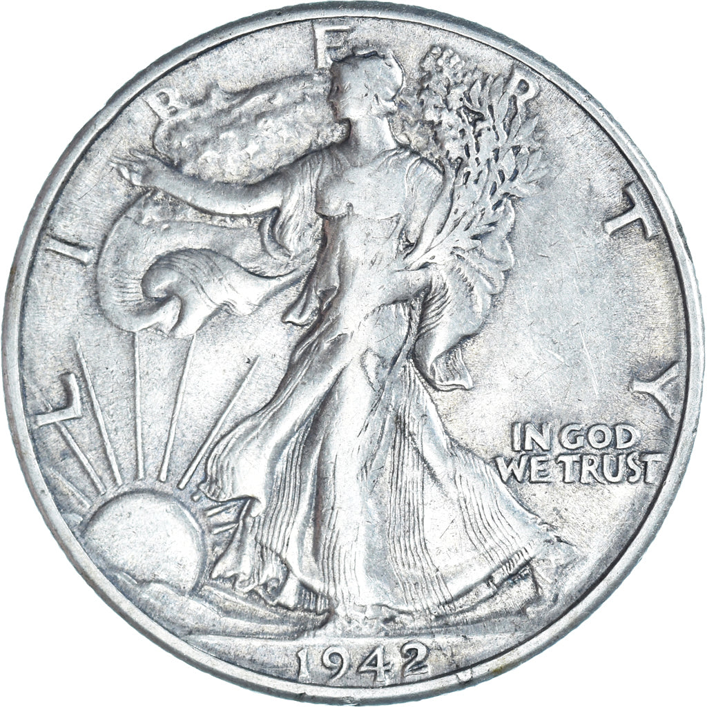 Münze, Vereinigte Staaten, Walking Liberty Half Dollar, Half Dollar, 1942, U.S.