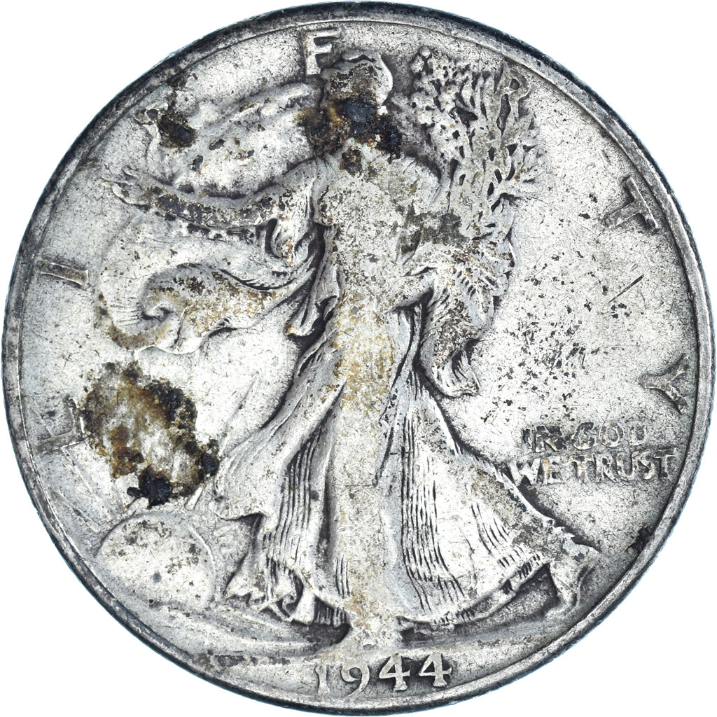 Coin, United States, Walking Liberty, Half Dollar, 1944, Philadelphia