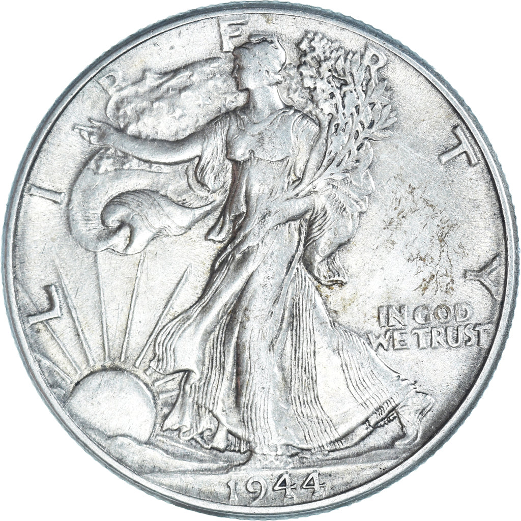 Coin, United States, Walking Liberty, Half Dollar, 1944, Philadelphia