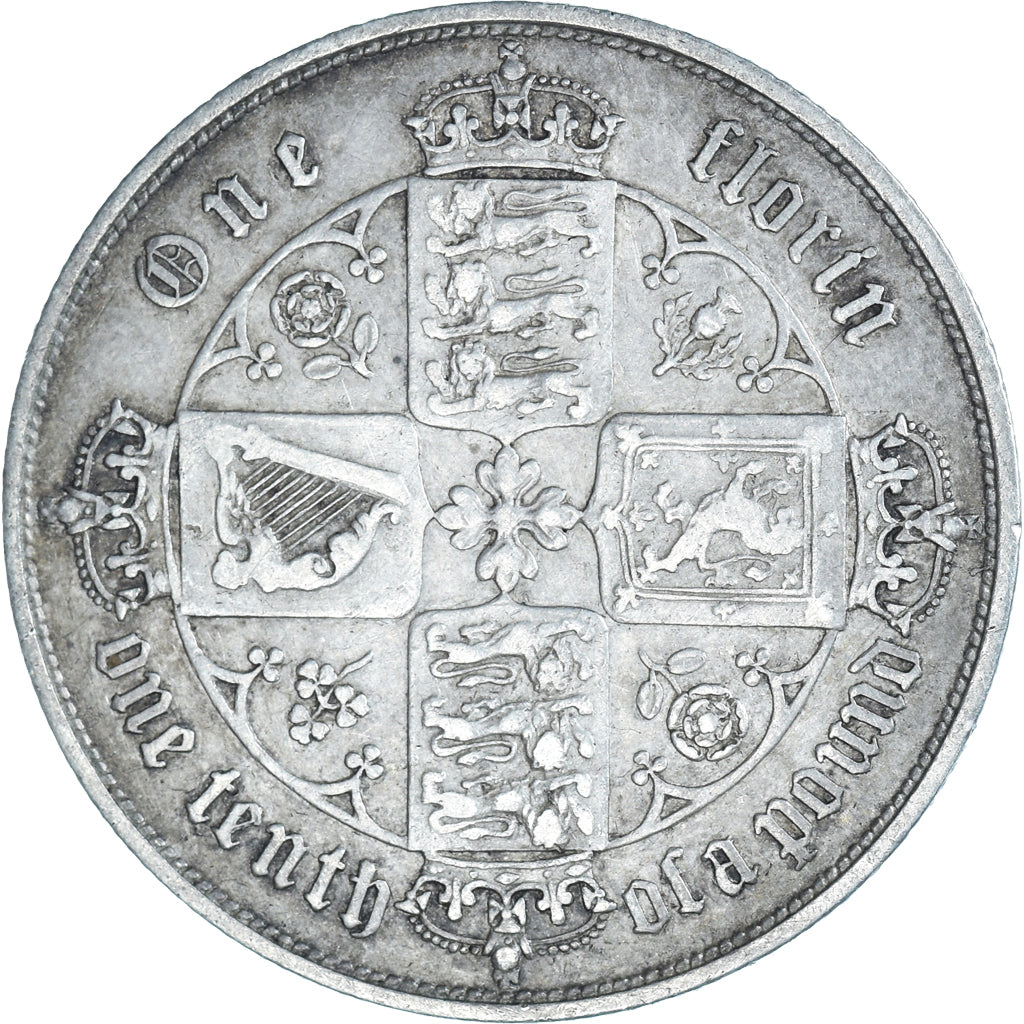 Coin, Great Britain, Victoria, Florin, Two Shillings, 1852, London, EF(40-45)