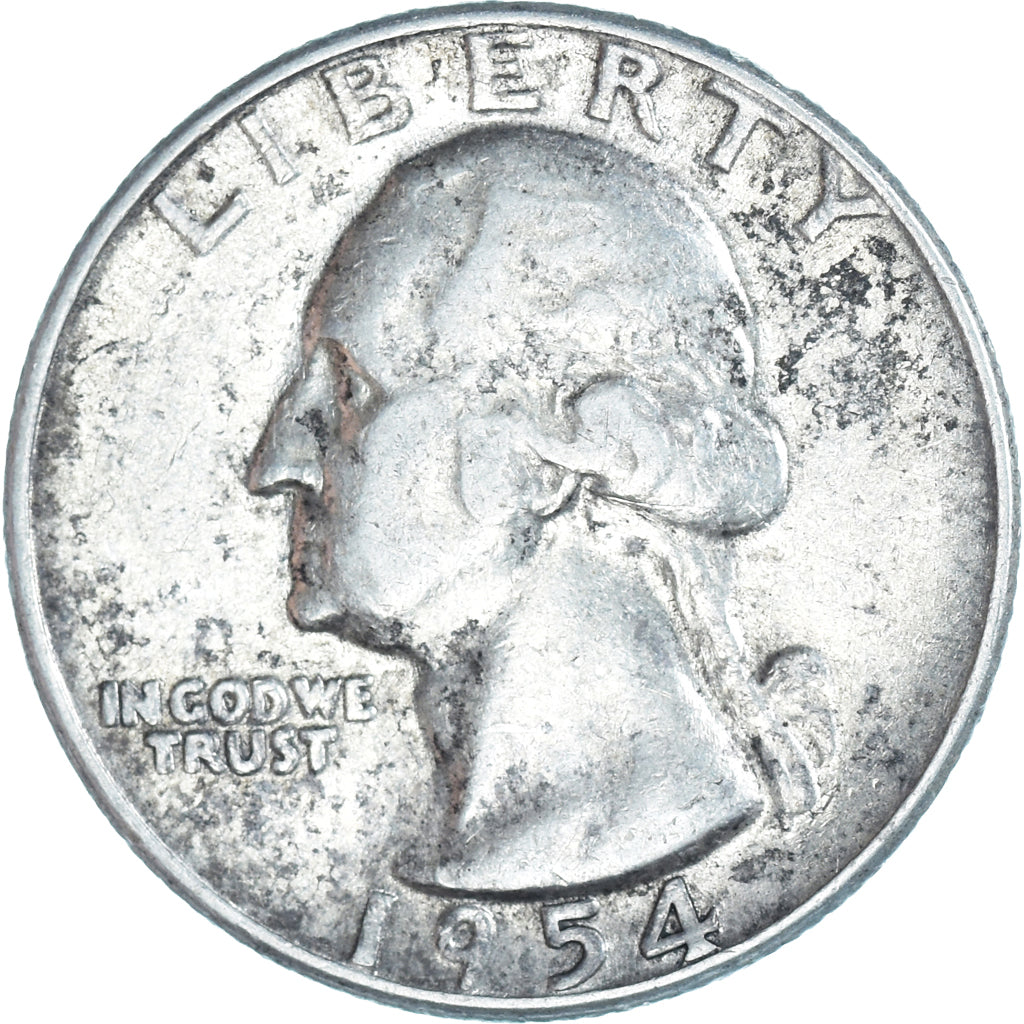 Coin, United States, Washington Quarter, Quarter, 1954, U.S. Mint, Philadelphia