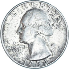 Coin, United States, Washington Quarter, Quarter, 1954, U.S. Mint, Philadelphia