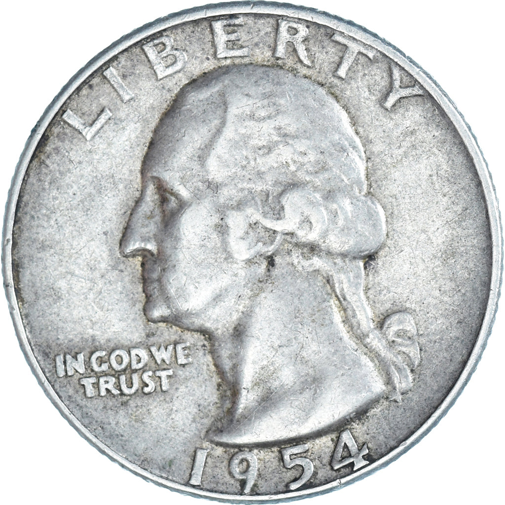 Coin, United States, Washington Quarter, Quarter, 1954, U.S. Mint, Denver