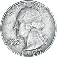 Coin, United States, Washington Quarter, Quarter, 1954, U.S. Mint, Denver