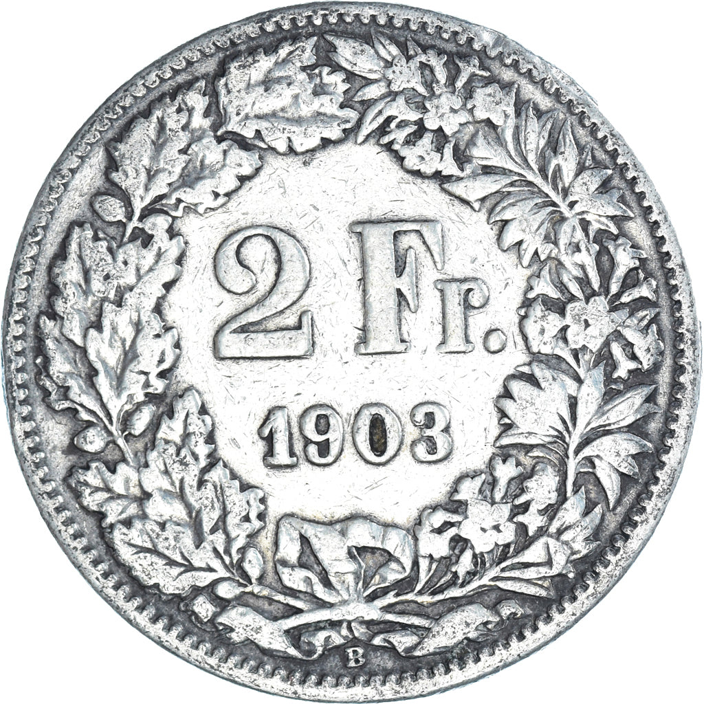 Moneta, Svizzera, 2 Francs, 1903, Bern, MB, Argento, KM:21