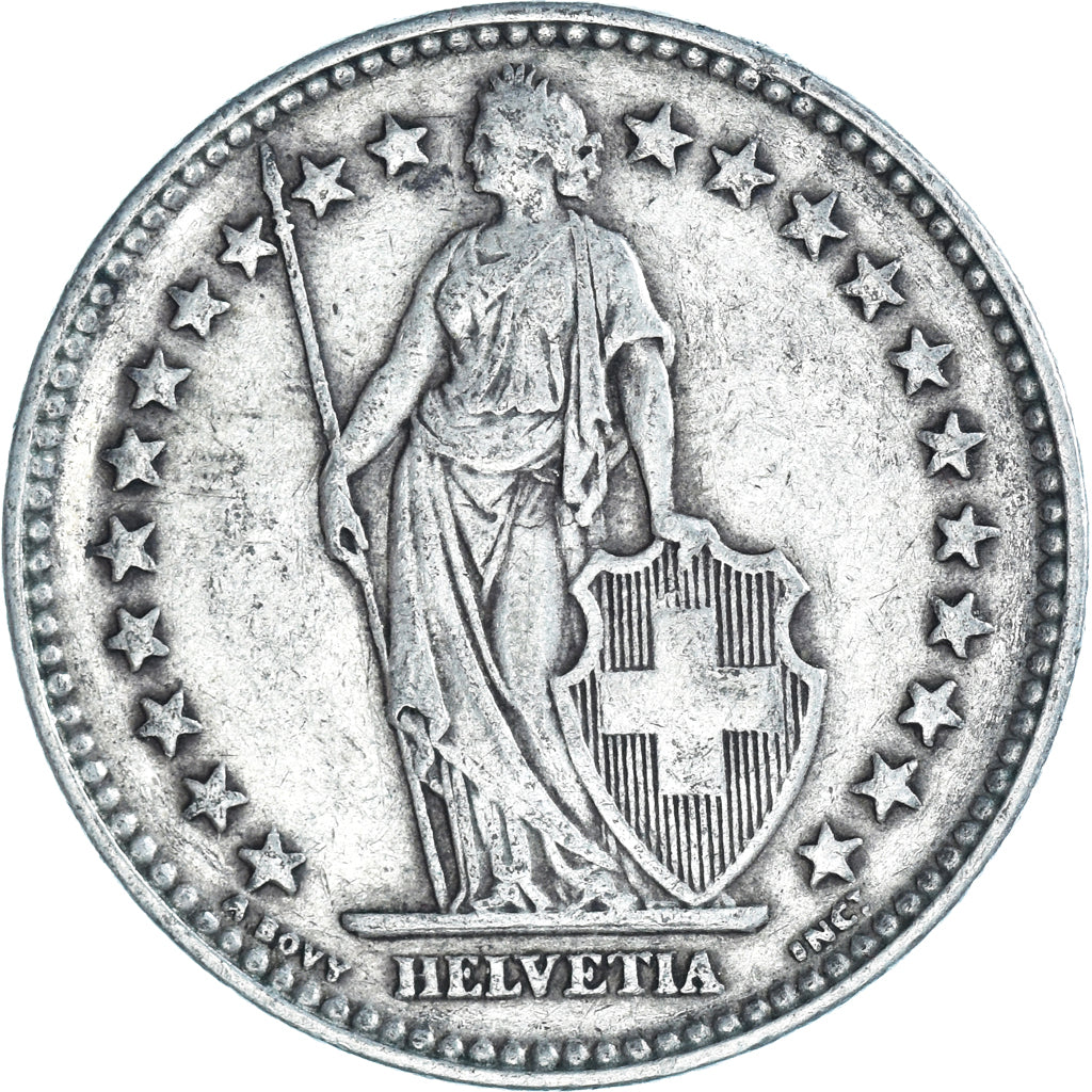 Moneta, Svizzera, 2 Francs, 1932, Bern, MB+, Argento, KM:21