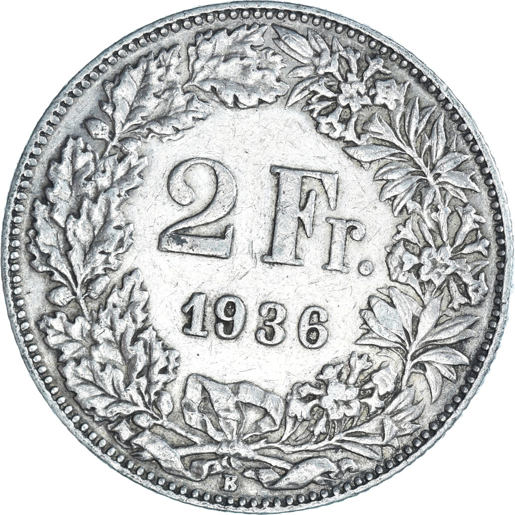 Moneta, Svizzera, 2 Francs, 1936, Bern, BB, Argento, KM:21