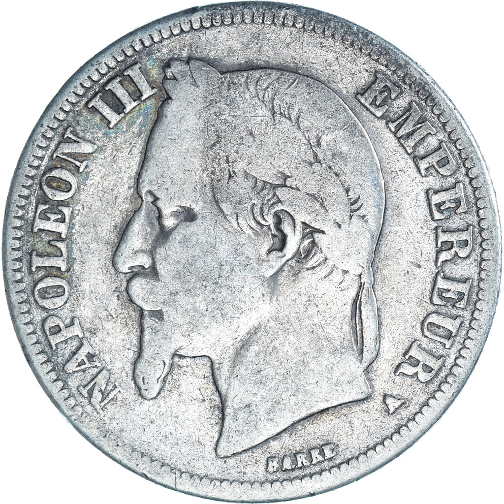 Coin, France, Napoleon III, 2 Francs, 1869, Paris, F(12-15), Silver, KM:807.1