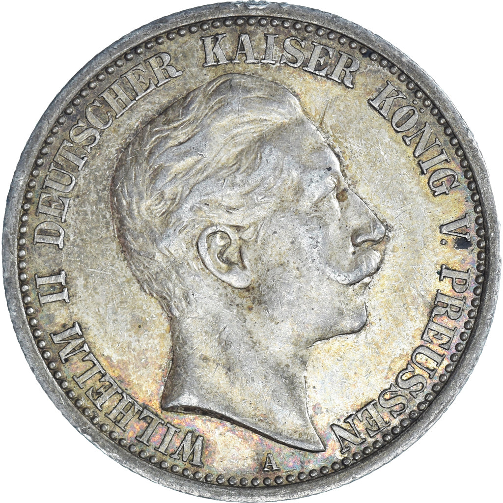 Moneta, Landy niemieckie, PRUSSIA, Wilhelm II, 2 Mark, 1912, Berlin, AU(55-58)