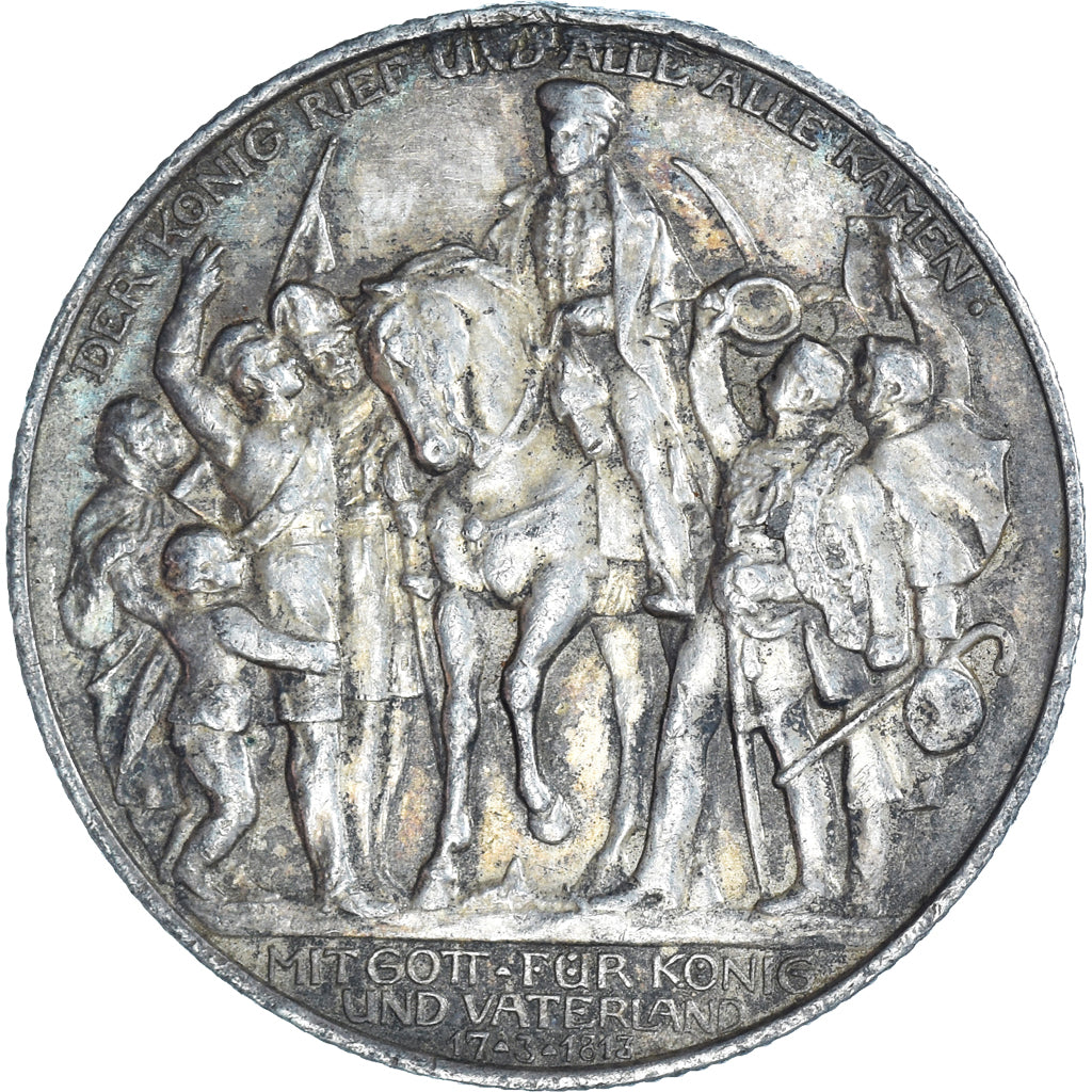 Coin, German States, PRUSSIA, Wilhelm II, 2 Mark, 1913, Berlin, AU(50-53)