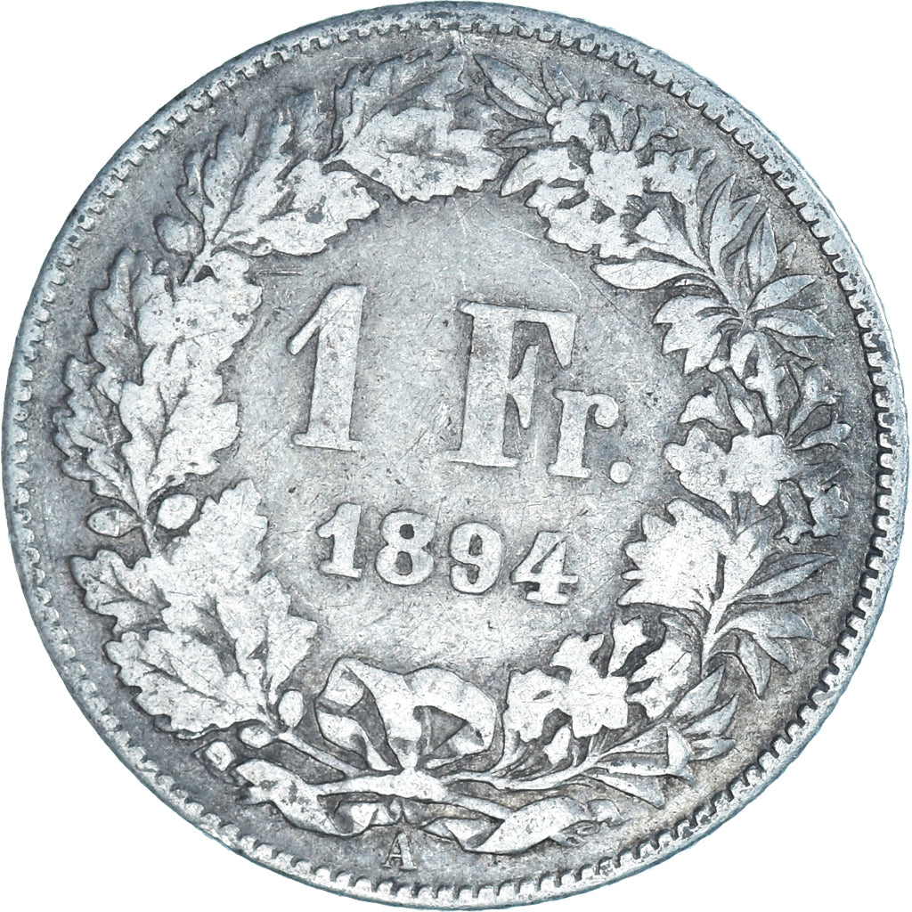 Coin, Switzerland, Franc, 1894, Bern, F(12-15), Silver, KM:24