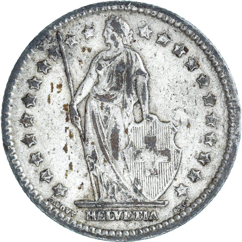 Moneta, Svizzera, Franc, 1909, Bern, MB+, Argento, KM:24