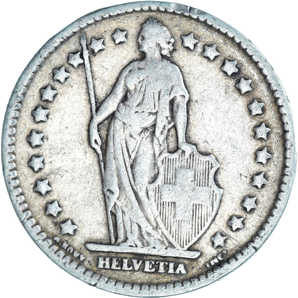 Moneta, Svizzera, Franc, 1912, Bern, MB+, Argento, KM:24