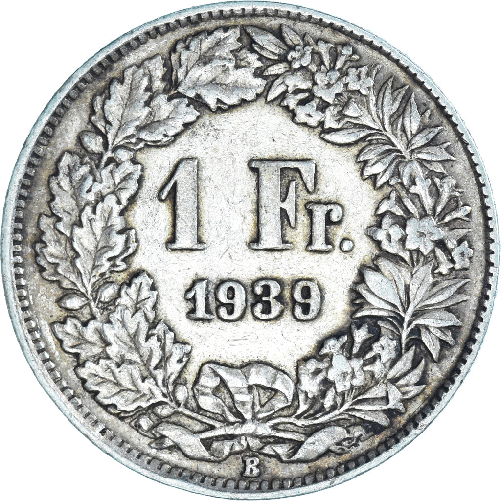 Münze, Schweiz, Franc, 1939, Bern, SS, Silber, KM:24