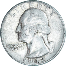 Coin, United States, Washington, Quarter, 1942, Philadelphia, EF(40-45), Silver